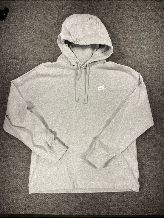 Nike Other - Nike Light Gray Pullover Hoodie with Small Chest Logo